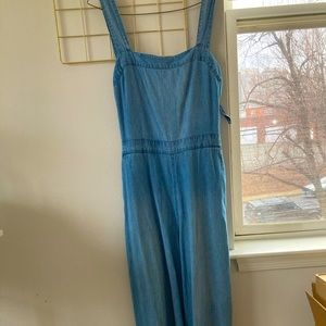Madewell wide-leg chambray jumpsuit